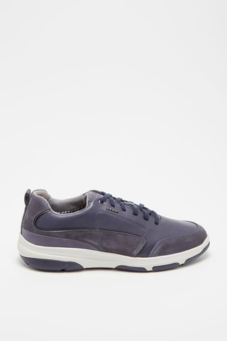 Baskets en cuir Xand - Bleu marine