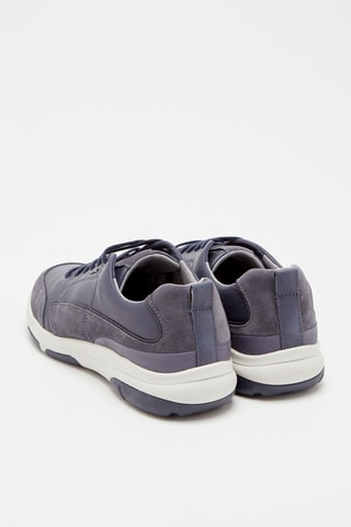 Baskets en cuir Xand - Bleu marine