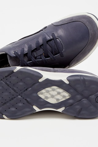 Baskets en cuir Xand - Bleu marine