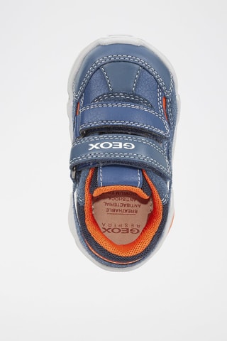 Baskets en cuir Pillow Bleu et orange