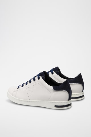 Baskets en cuir Jaysen - Blanc et bleu marine
