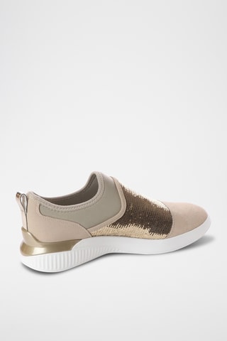 Baskets en cuir nappa nubuck Theragon - Doré