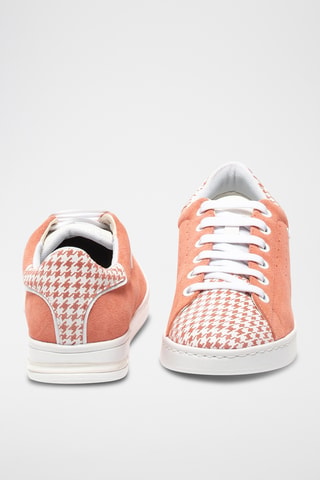 Baskets en nubuck Jaysen - Corail et blanc