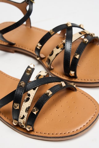 Sandales en cuir - Noir