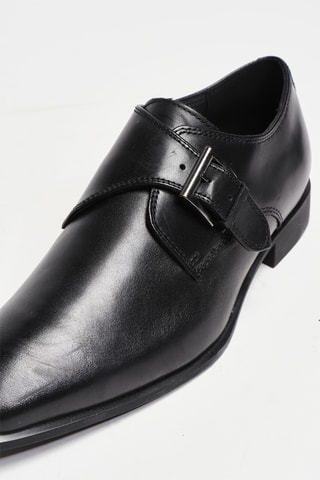 Derbys à boucles en cuir pleine fleur - Noir