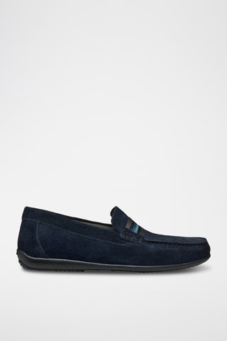 Mocassins en cuir suédé - Bleu marine