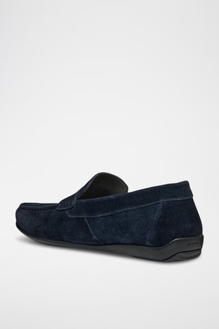 Mocassins en cuir suédé - Bleu marine