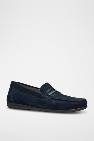 Mocassins en cuir suédé - Bleu marine