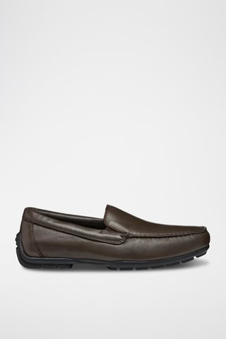 Mocassins en cuir pleine fleur - Marron