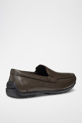 Mocassins en cuir pleine fleur - Marron