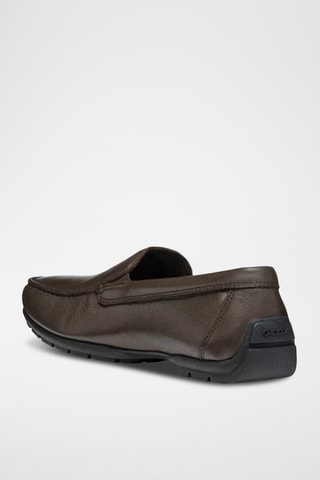 Mocassins en cuir pleine fleur - Marron