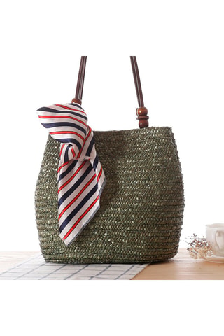 Bolso de rafia Toulon - Verde