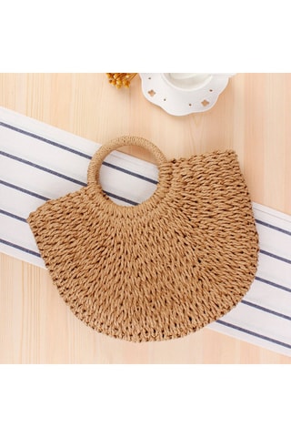 Bolso de rafia Cassis - Marrón