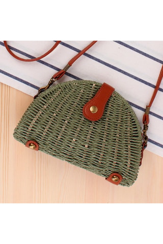Bandolera de rafia Avignon - Verde