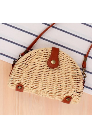 Bandolera de rafia Avignon - Beige