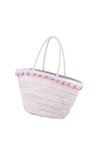 Bolso de rafia Juarez - Rojo