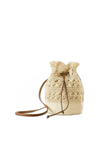 Bandolera de rafia Pau - Marrón