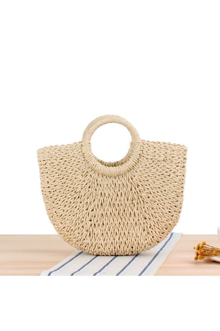 Bolso de rafia Cassis - Beige