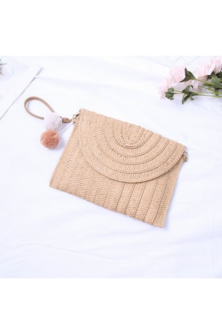 Bolso de mano de rafia Aubagne - Beige