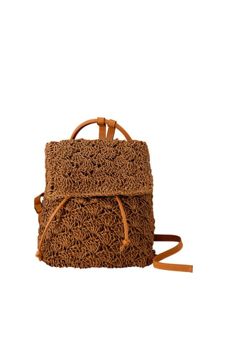 Mochila de rafia Frejus - Marrón