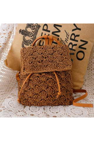 Mochila de rafia Frejus - Marrón