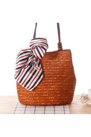 Bolso de rafia Toulon - Marrón