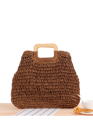 Bolso de rafia Antibes - Marrón