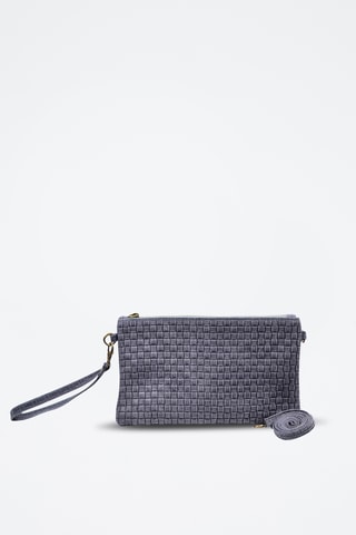 Cartera de piel Catarina - Gris