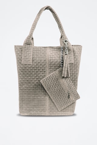 Borsa a mano in pelle Claudia - Grigio