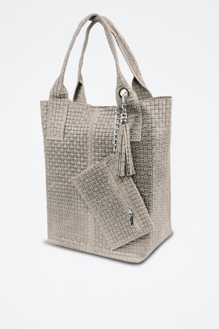 Borsa a mano in pelle Claudia - Grigio