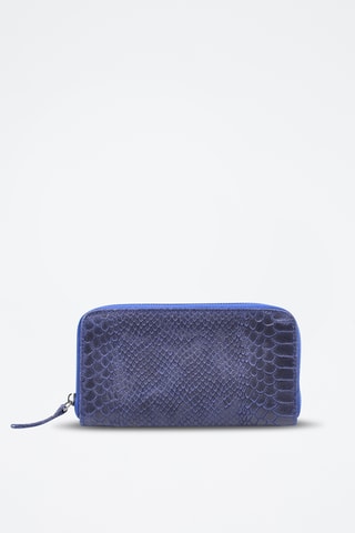 Cartera de nobuk Casey - Azul oscuro