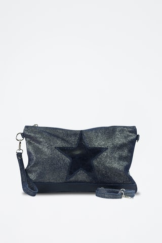 Bolso de mano de nobuk Floriane - Azul marino