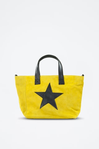 Borsa a mano in pelle Samantha - Giallo