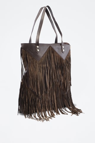 Borsa a mano in pelle Maud - Marrone