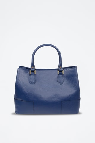 Bolso shopper de piel Jeanne - Azul