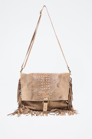 Bandolera de piel Madhia - Beige