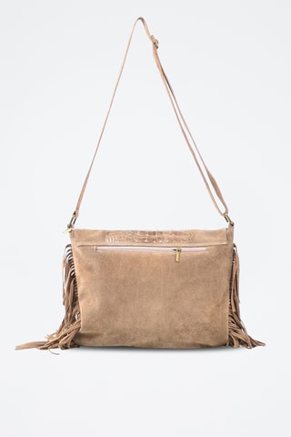 Bandolera de piel Madhia - Beige