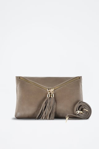 Bolso de mano de piel Mia - Marrón