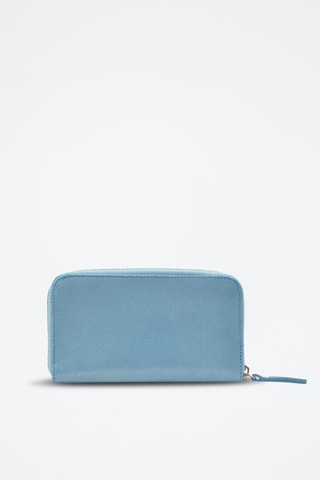 Cartera de nobuk Doriane - Azul claro