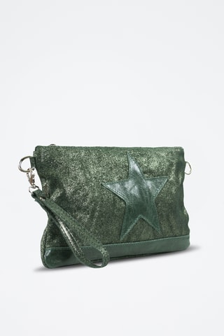Bolso de mano de nobuk Floriane - Verde