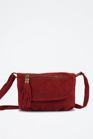 Bandolera de nobuk Nita - Rojo