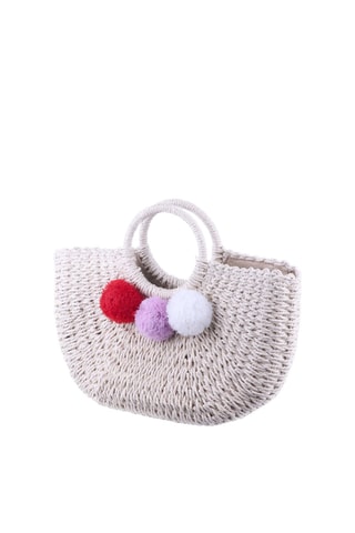 Borsa a mano in paglia Ensenada - Beige