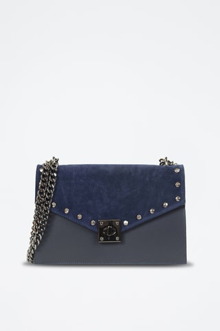 Borsa a mano in pelle Amandine - Navy