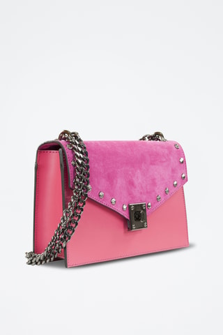 Borsa a mano in pelle Amandine - Rosa