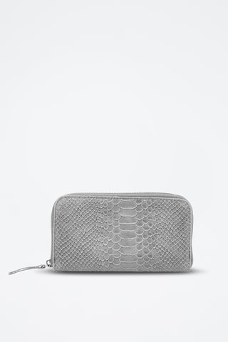 Cartera de piel Casey - Gris