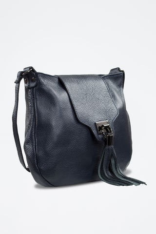 Bolso de piel Oriane - Azul