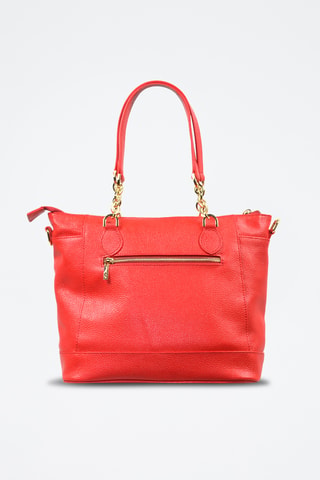 Bolso de piel Morganne - Rojo