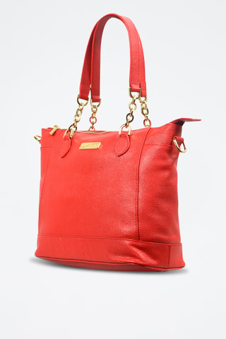 Bolso de piel Morganne - Rojo