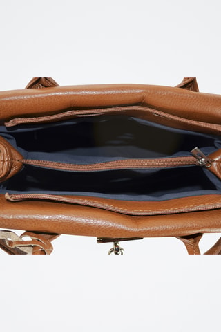 Bolso de piel Jen - Marrón