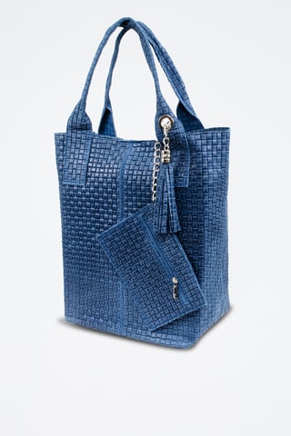 Bolso de piel Claudia - Azul